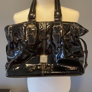 Dooney & Bourke Chiara Lg Black Patent Leather Bag